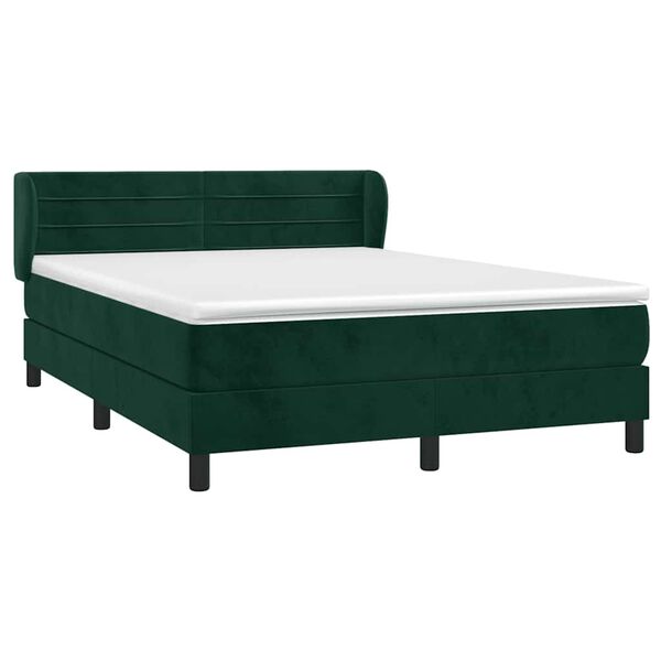 vidaXL &Kappa;&rho;&epsilon;&beta;ά&tau;&iota; Boxspring &mu;&epsilon; &Sigma;&tau;&rho;ώ&mu;&alpha; &Sigma;&kappa;&omicron;ύ&rho;&omicron; &Pi;&rho;ά&sigma;&iota;&nu;&omicron; 140x200&epsilon;&kappa;. &Beta;&epsilon;&lambda;&omicron;ύ&delta;&iota;&nu;&omicron;
