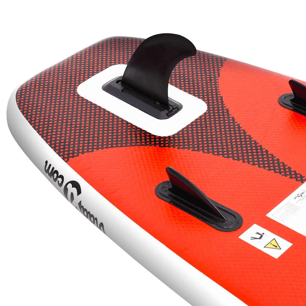vidaXL Σανίδα SUP Φουσκωτή Σετ Κόκκινη 300 x 76 x 10 εκ.