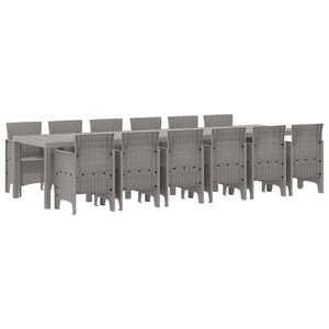 vidaXL &Sigma;έ&tau; &phi;&alpha;&gamma;&eta;&tau;&omicron;ύ &gamma;&iota;&alpha; &kappa;ή&pi;&omicron; 13 pcs &Alpha;&nu;&omicron;&iota;&chi;&tau;ό &gamma;&kappa;&rho;&iota; Rattan Polt