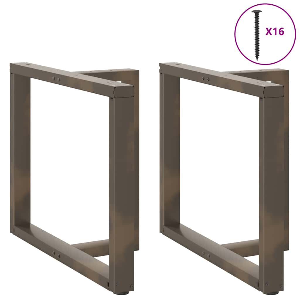 vidaXL Πόδια τραπεζαρίας σε σχήμα T 2 τεμ. 90x35x(72-73)εκ. Ατσάλι