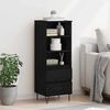 vidaXL Highboard &Mu;&alpha;ύ&rho;&eta; &Omicron;&xi;&upsilon;ά 40 x 36 x 110 &epsilon;&kappa;. &Epsilon;&pi;&epsilon;&xi;&epsilon;&rho;&gamma;&alpha;&sigma;&mu;έ&nu;&omicron; &xi;ύ&lambda;&omicron;