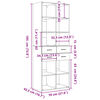 vidaXL Ντουλάπι Λευκό 70x42,5x185 εκ. Επεξεργασμένο Ξύλο