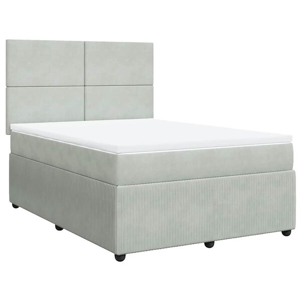 vidaXL &Kappa;&rho;&epsilon;&beta;ά&tau;&iota; Boxspring &mu;&epsilon; &Sigma;&tau;&rho;ώ&mu;&alpha; &Alpha;&nu;&omicron;&iota;&chi;&tau;ό &Gamma;&kappa;&rho;&iota; 160x200 &epsilon;&kappa;. &Beta;&epsilon;&lambda;&omicron;ύ&delta;&iota;&nu;&omicron;