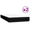 vidaXL Κρεβάτι Boxspring με Στρώμα Μαύρο 200x200 εκ. Υφασμάτινο