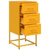 vidaXL Κομοδίνο Μουσταρδί 36x39x78 εκ. από Χάλυβα