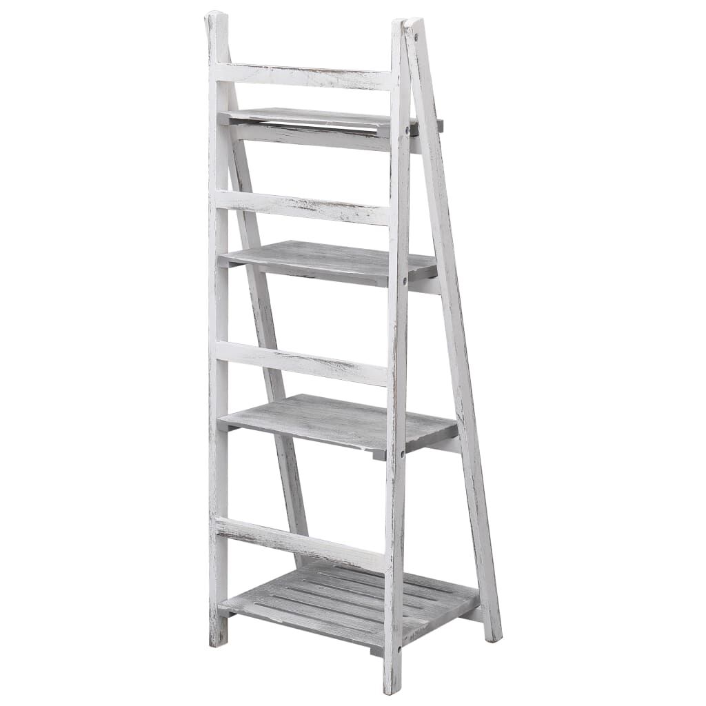 vidaXL Ραφιέρα Φυτών Τετραώροφη Γκρι 43 x 33 x 113 εκ. Ξύλινη