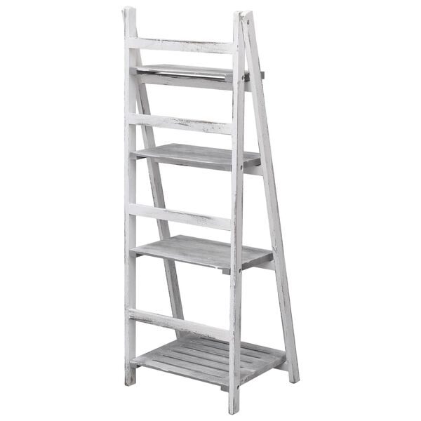 vidaXL Ραφιέρα Φυτών Τετραώροφη Γκρι 43 x 33 x 113 εκ. Ξύλινη