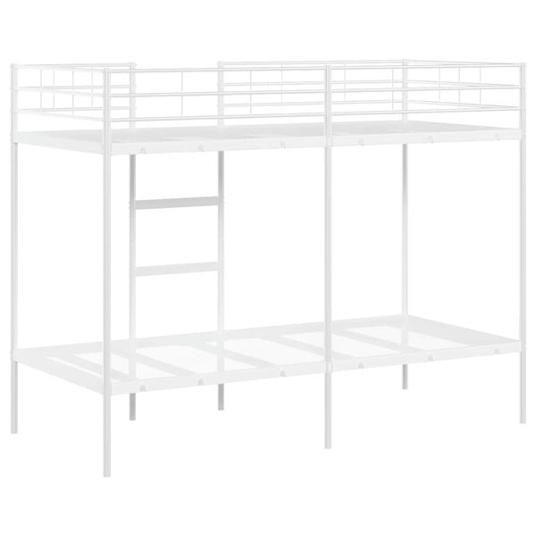 vidaXL Κουκέτα χωρίς στρώμα Λευκό 90x190 cm Ατσάλι