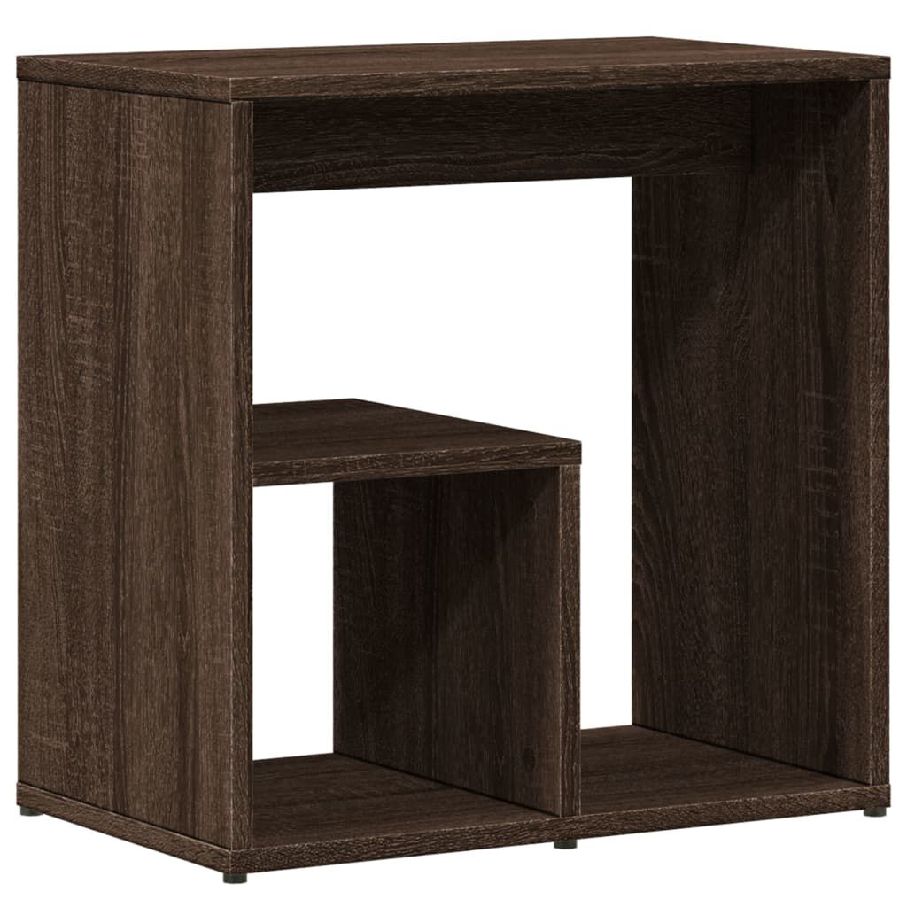vidaXL Βοηθητικό Τραπέζι Καφέ Δρυς 50 x 30 x 50 εκ. Επεξεργασμένο Ξύλο