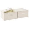 vidaXL Κουτιά Αποθήκευσης 2 τεμ. Κρεμ 43 x 34 x 23 εκ. Υφασμάτινα