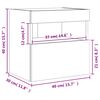 vidaXL Έπιπλο Τοίχου Τηλεόρασης με LED Γκρι Sonoma 40x30x40 εκ.