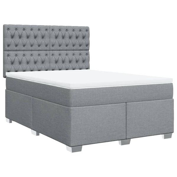 vidaXL &Kappa;&rho;&epsilon;&beta;ά&tau;&iota; Boxspring &mu;&epsilon; &Sigma;&tau;&rho;ώ&mu;&alpha; &Alpha;&nu;&omicron;&iota;&chi;&tau;ό &Gamma;&kappa;&rho;&iota; 140x200 &epsilon;&kappa;. &Upsilon;&phi;&alpha;&sigma;&mu;ά&tau;&iota;&nu;&omicron;