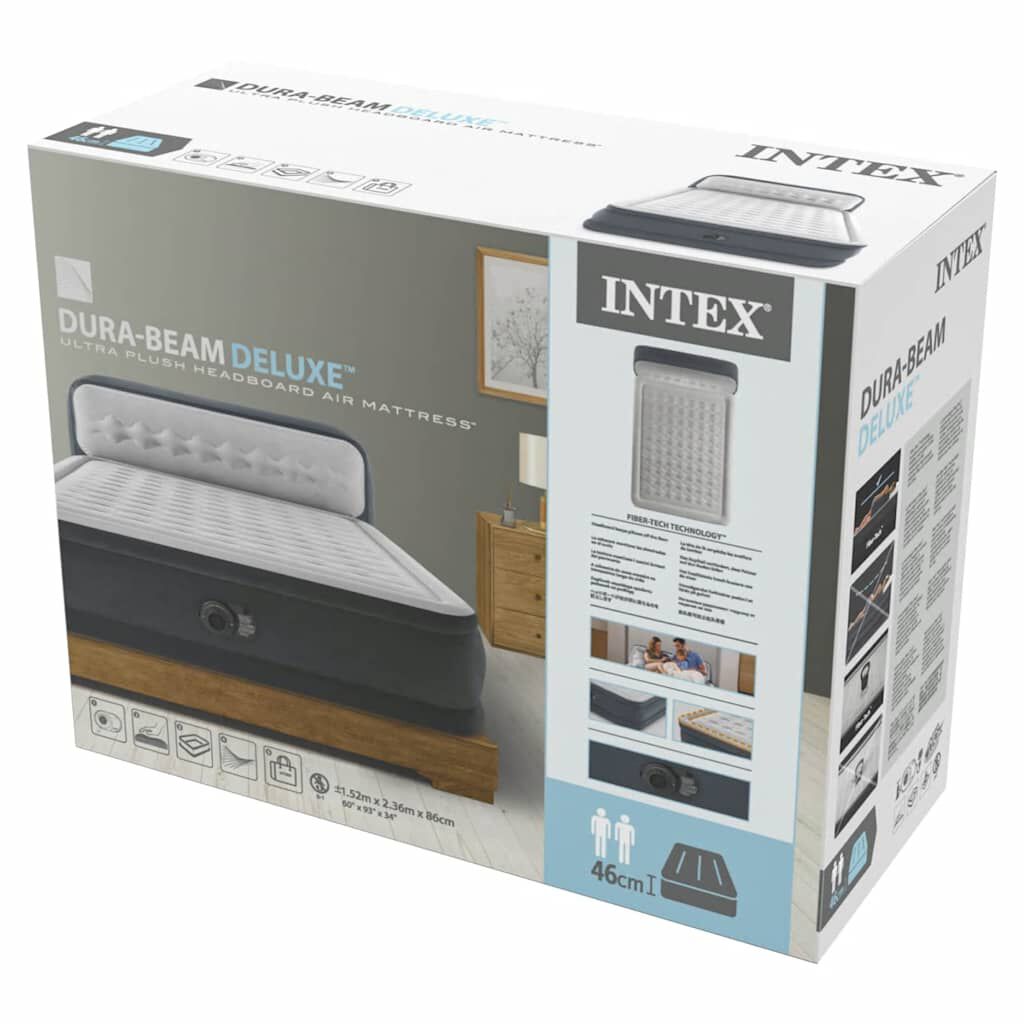 Intex Στρώμα Αέρα Dura-Beam Deluxe Ultra Plush Headboard Διπλό 86 εκ.
