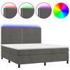 vidaXL &Kappa;&rho;&epsilon;&beta;ά&tau;&iota; Boxspring &mu;&epsilon; &Sigma;&tau;&rho;ώ&mu;&alpha; & LED &Sigma;&kappa;. &Gamma;&kappa;&rho;&iota; 180x200&epsilon;&kappa;. &Beta;&epsilon;&lambda;&omicron;ύ&delta;&iota;&nu;&omicron;
