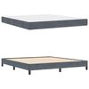vidaXL Κρεβάτι box spring με στρώμα Σκούρο Γκρι 180 x 200 cm Βελούδο