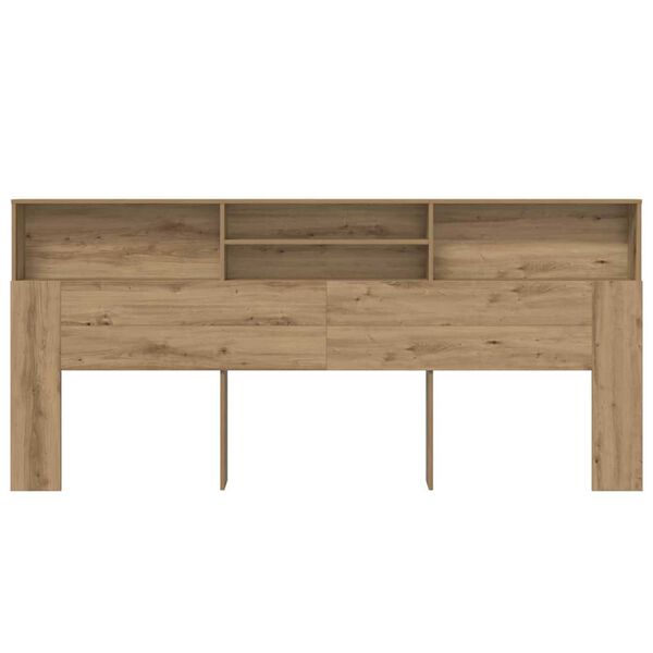 vidaXL Κρεβάτι με Κεφαλάρι με ράφι artisan δρυς 220 x 19 x 101.5 εκ