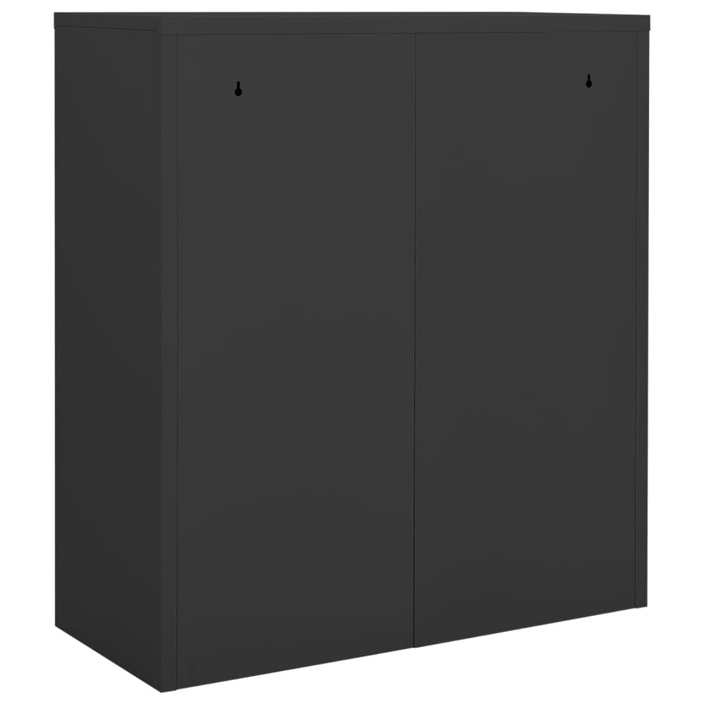 vidaXL Ντουλάπα Γραφείου Ανθρακί 90 x 40 x 102 εκ. Ατσάλινη