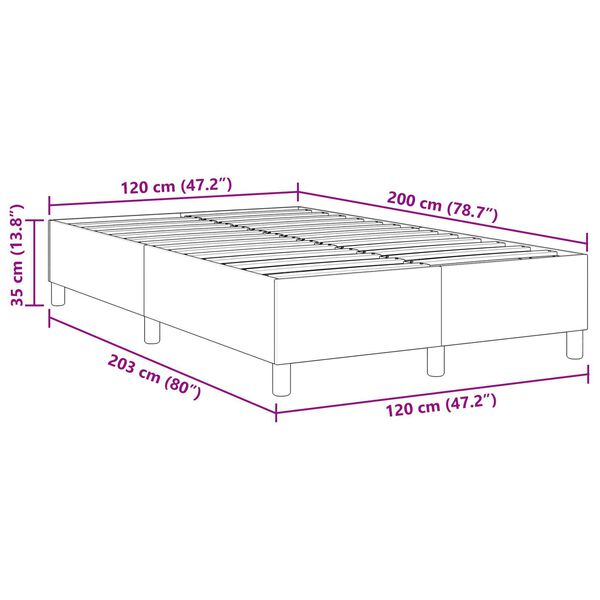 vidaXL Κρεβάτι με ελατήριο Μπλε 120x200 εκ Κορντούρα