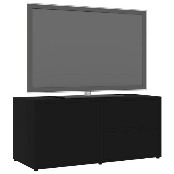 vidaXL Έπιπλο Τηλεόρασης Μαύρο 80 x 34 x 36 εκ. από Επεξ. Ξύλο