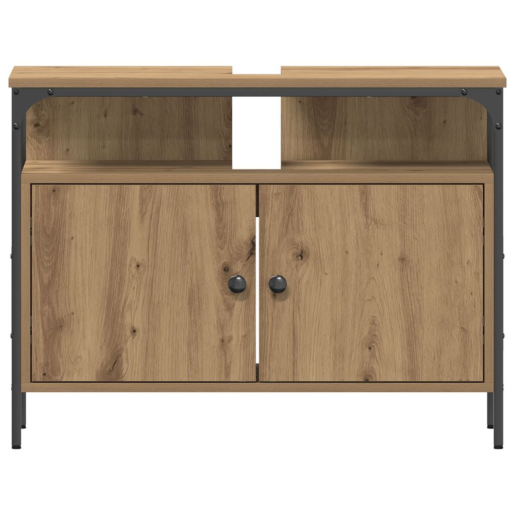 vidaXL Ντουλάπι νιπτήρα μπάνιου με ράφι artisan δρυς 80 x 30 x 60 cm