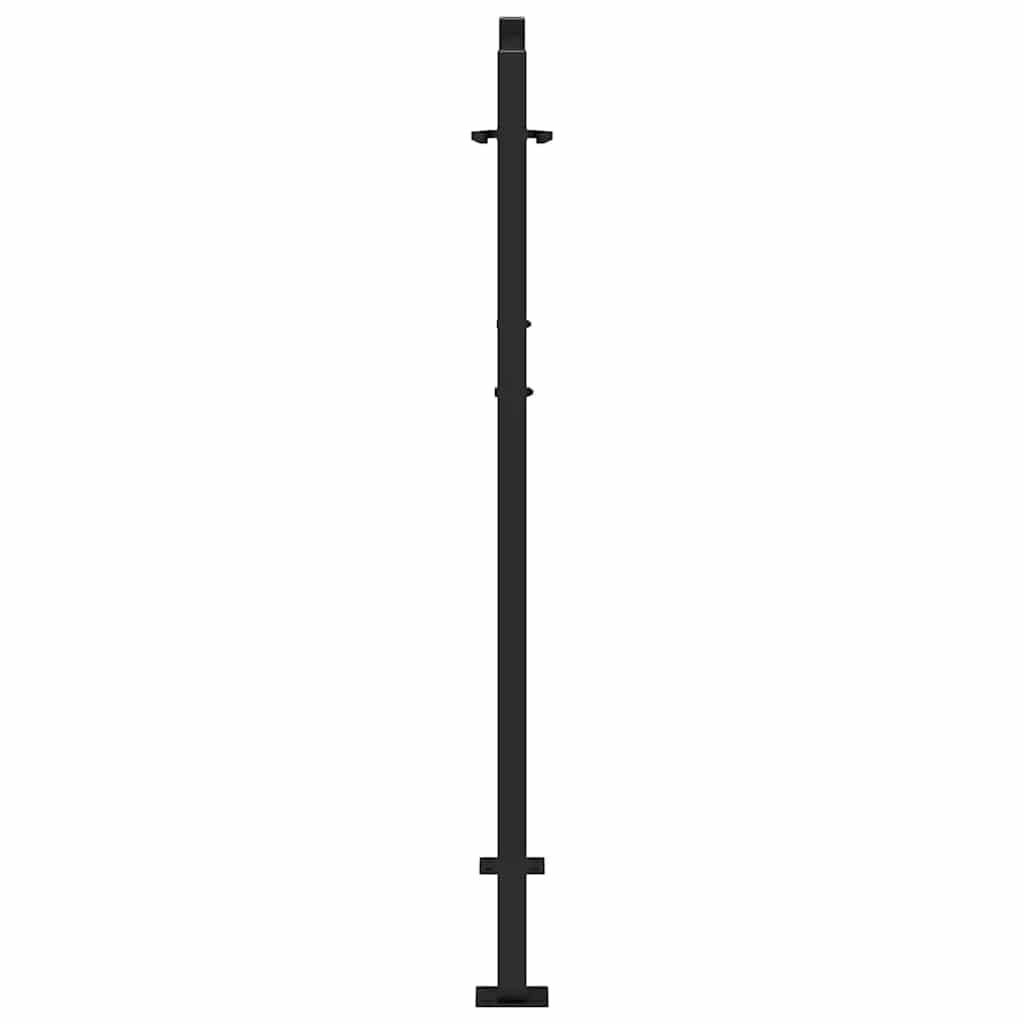 vidaXL Πύλη κήπου Μαύρη 105x130 cm Ατσάλινη φλόγα σχεδιασμού