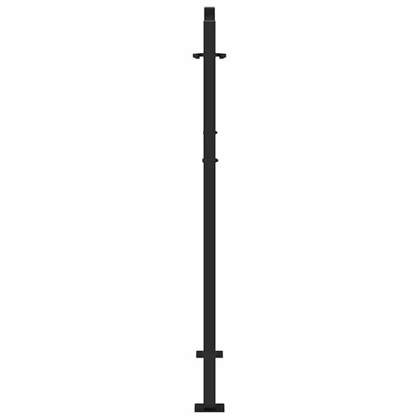 vidaXL Πύλη κήπου Μαύρη 105x130 cm Ατσάλινη φλόγα σχεδιασμού