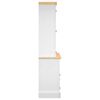 vidaXL Βιτρίνα Corona Λευκή 112 x 43 x 196 εκ. από Μασίφ Ξύλο Πεύκου