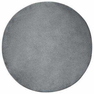 vidaXL Χαλιά Ψεύτικου Κουνελιού Ανθρακί Ø 120 εκ. Πολυεστέρας