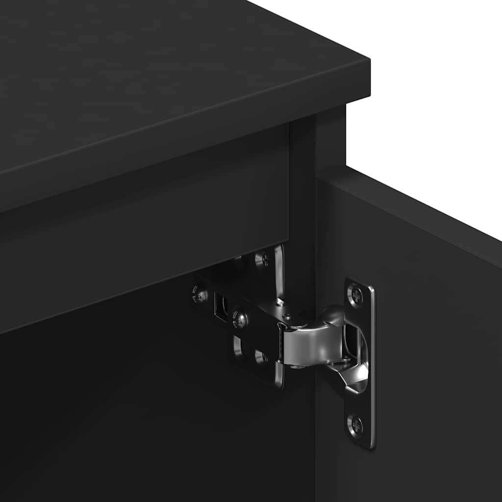 vidaXL Έπιπλο Τηλεόρασης Μαύρο 140 x 40 x 35,5 εκ. από Επεξ. Ξύλο