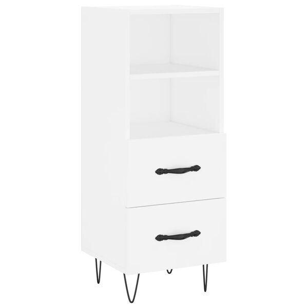 vidaXL Ντουλάπι Λευκό 34,5 x 34 x 180 εκ. από Επεξεργασμένο Ξύλο