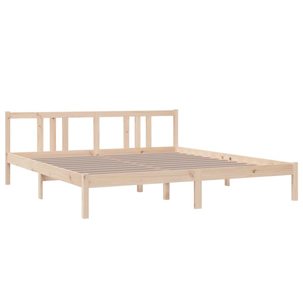 vidaXL Πλαίσιο Κρεβατιού 180 x 200 εκ. Μασίφ Ξύλο Super King Size