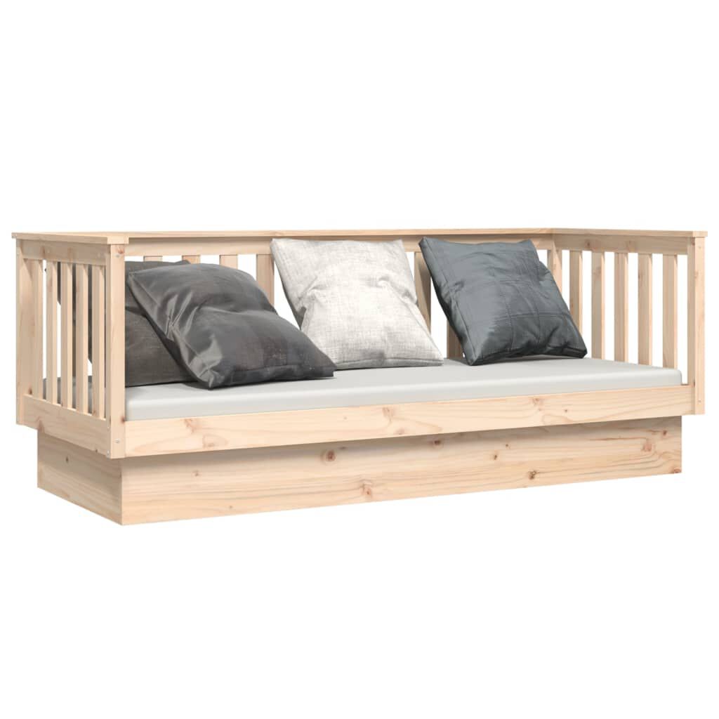 vidaXL Κρεβάτι ημέρας χωρίς στρώμα 75x190 cm Στερεό ξύλο πεύκο