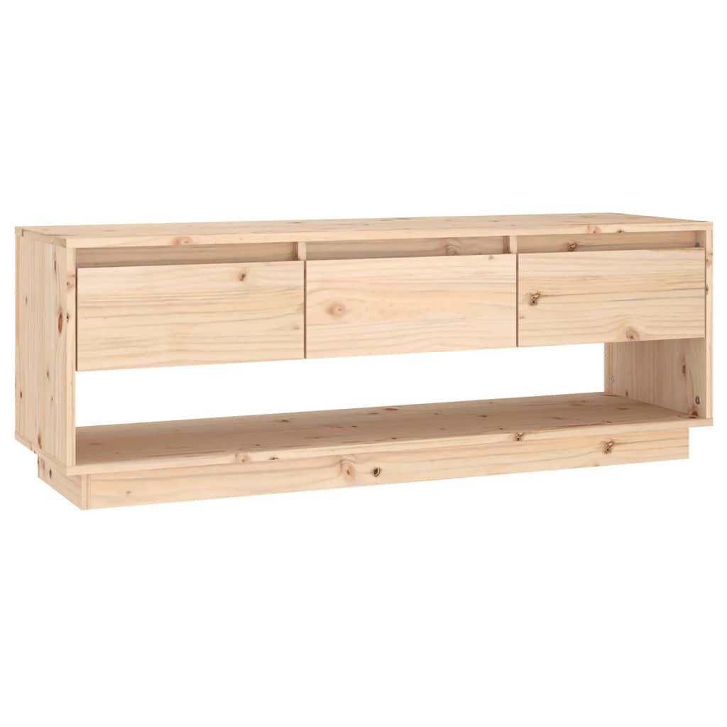 vidaXL Έπιπλο Τηλεόρασης 110,5 x 34 x 40 εκ. από Μασίφ Ξύλο Πεύκου
