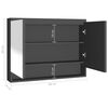 vidaXL Ντουλάπι Μπάνιου με Καθρέφτη 80x15x60 εκ. Ανθρακί από MDF