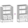 vidaXL Highboard Λευκό 68x39x123 cm Ατσάλι