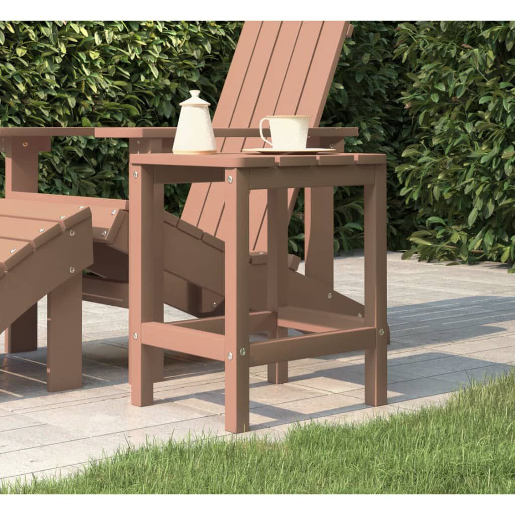 vidaXL Τραπέζι Κήπου Adirondack Καφέ 38 x 38 x 46 εκ. από HDPE