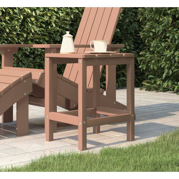 vidaXL Τραπέζι Κήπου Adirondack Καφέ 38 x 38 x 46 εκ. από HDPE