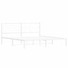 vidaXL Πλαίσιο Κρεβατιού με Κεφαλάρι Λευκό 180x200 εκ. Μεταλλικό