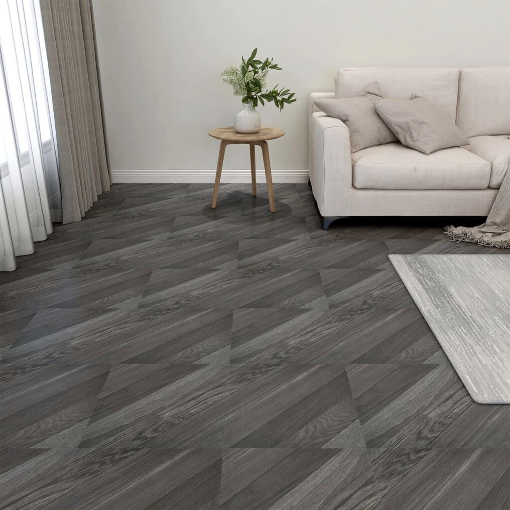 vidaXL Δάπεδο Αυτοκόλλητο Γκρι Ριγέ 20 τεμ. 1,86 μ² από PVC