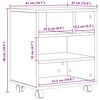 vidaXL Σταντ Εκτυπωτή Μαύρη Οξυά 41 x 32 x 48 εκ. Επεξεργασμένο ξύλο
