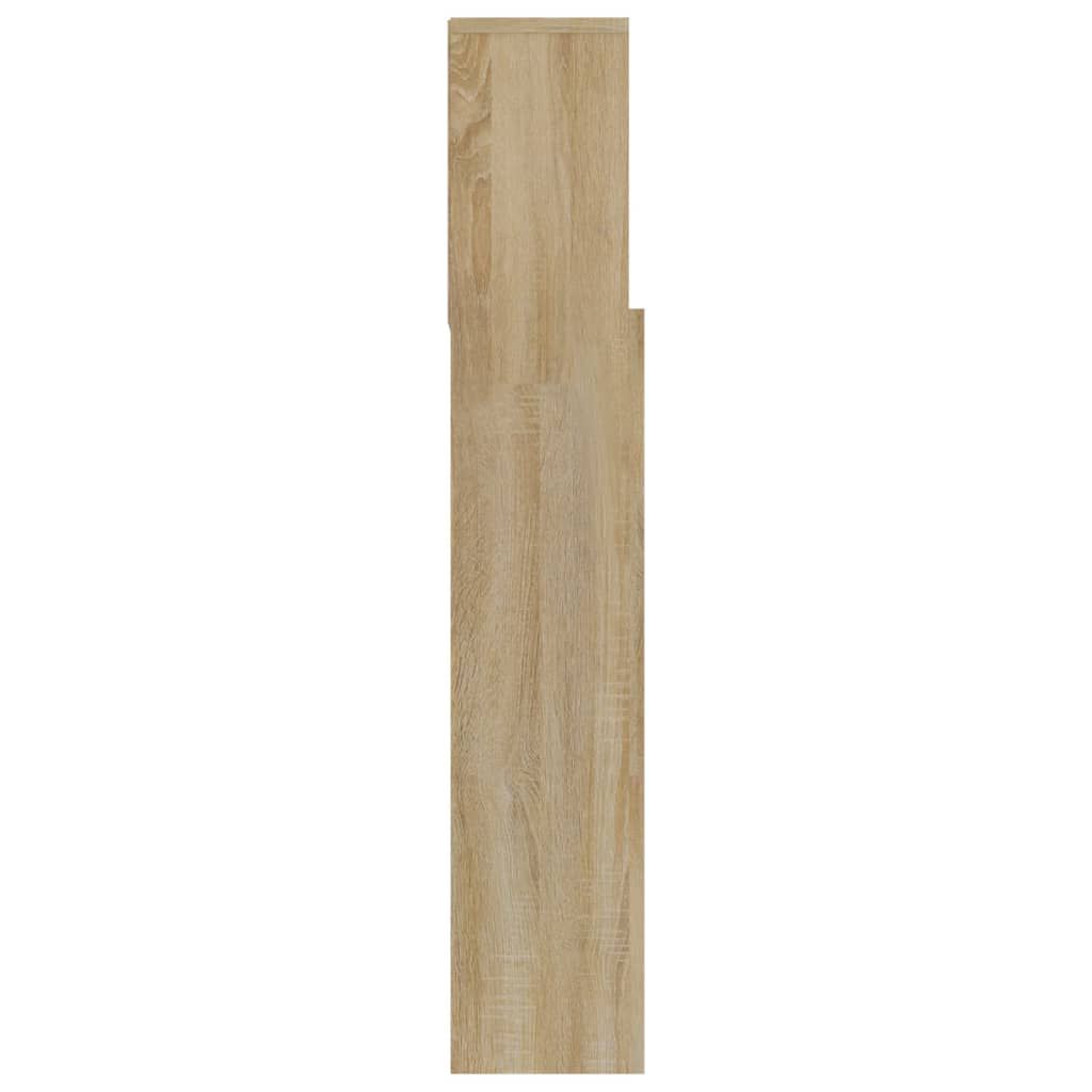 vidaXL Κεφαλάρι Με Αποθηκευτικό Χώρο Sonoma Δρυς 120 x 19 x 103,5 εκ.