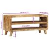 ντουλάπι τηλεόρασης vidaXL 105x46x32 cm μασίφ ξύλο ακατέργαστο μάνγκο