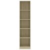 vidaXL Βιβλιοθήκη με 5 Ράφια Sonoma Δρυς 40x24x175 εκ. Επεξ. Ξύλο