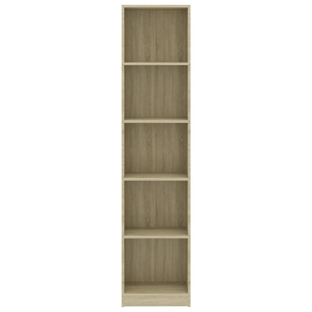 vidaXL Βιβλιοθήκη με 5 Ράφια Sonoma Δρυς 40x24x175 εκ. Επεξ. Ξύλο