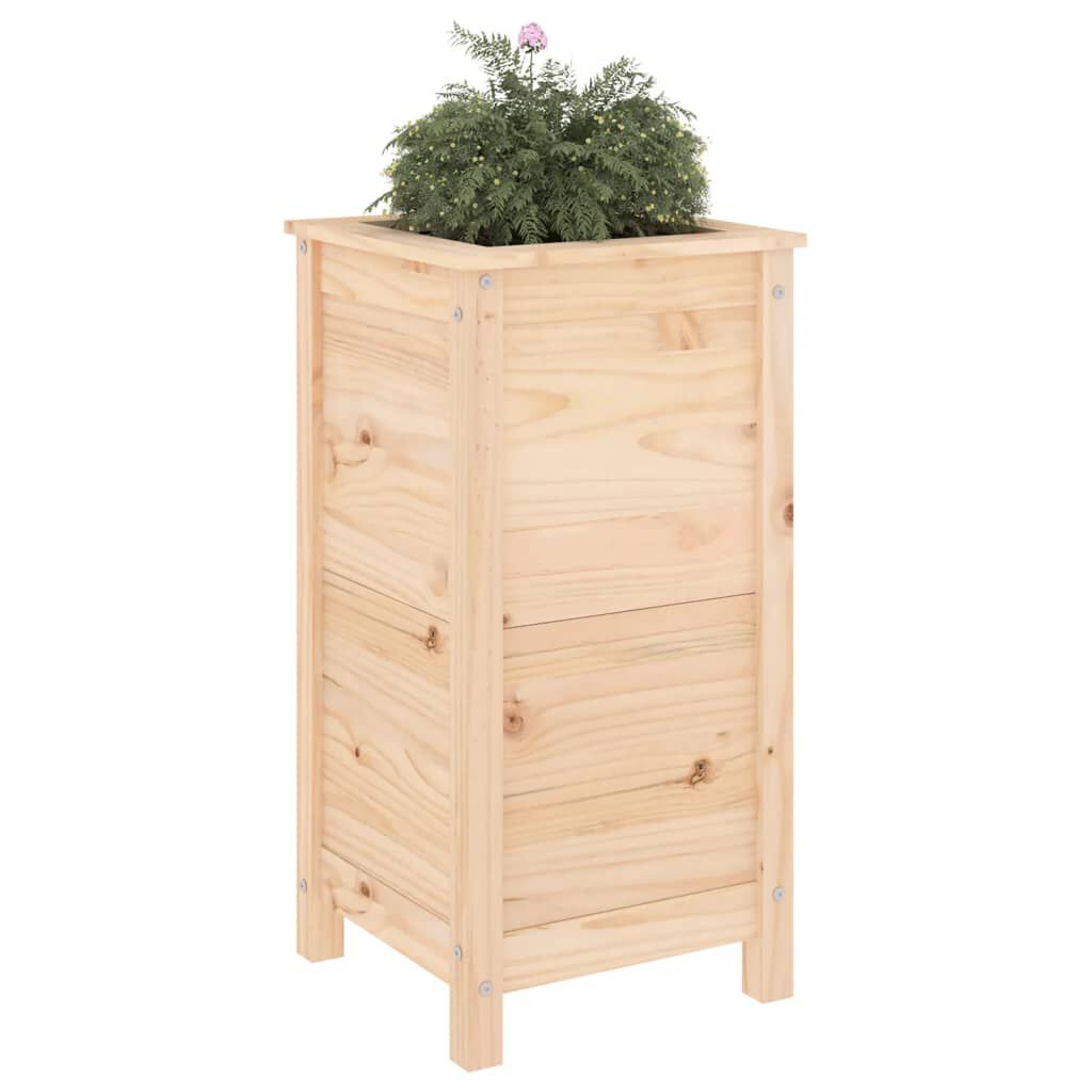 vidaXL Ζαρντινιέρα 40 x 40x 78 εκ. από Μασίφ Ξύλο Πεύκου