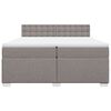 vidaXL Κρεβάτι Boxspring με Στρώμα Taupe 200x200 εκ. Υφασμάτινο