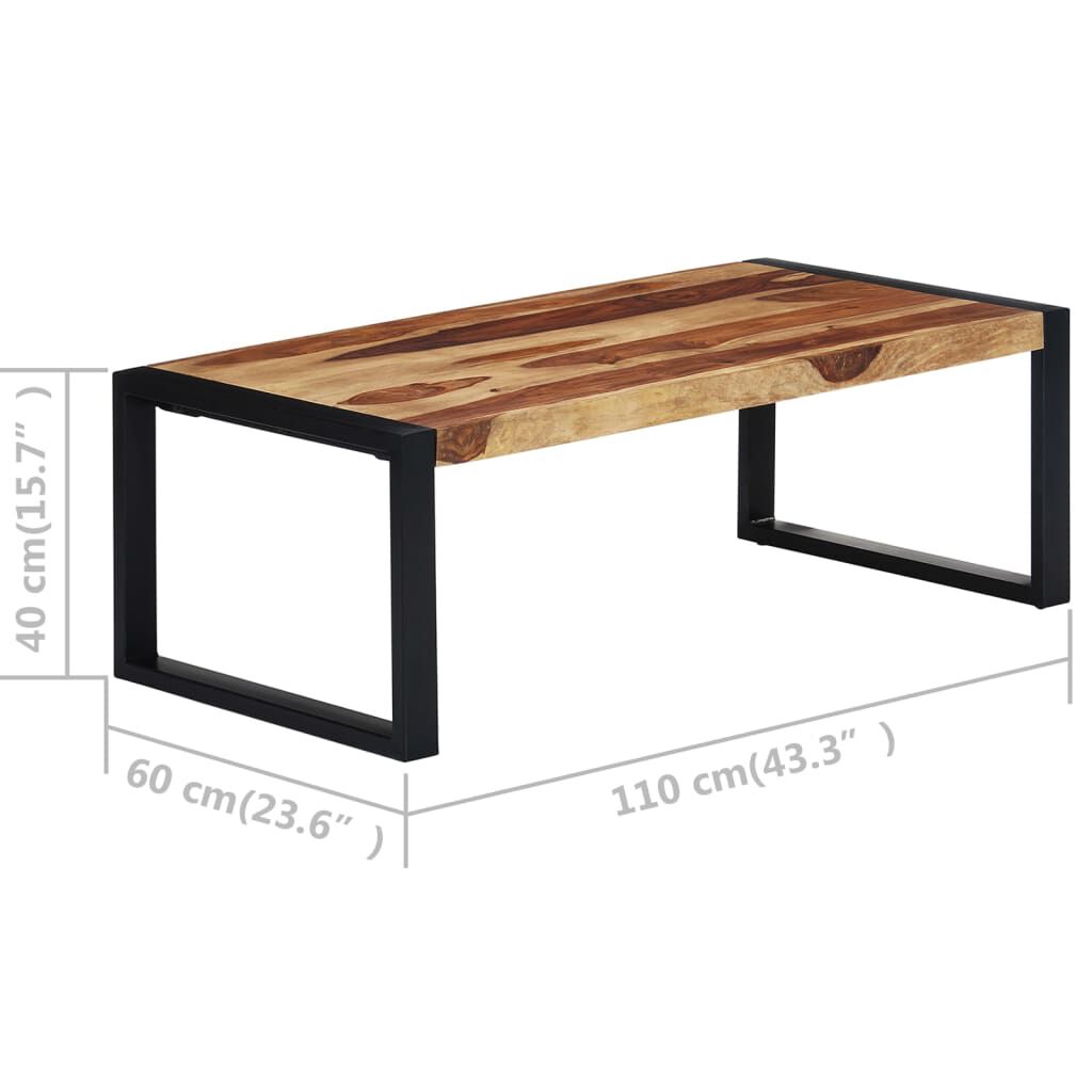 vidaXL Τραπεζάκι Σαλονιού 110 x 60 x 40 εκ. από Μασίφ Ξύλο Sheesham