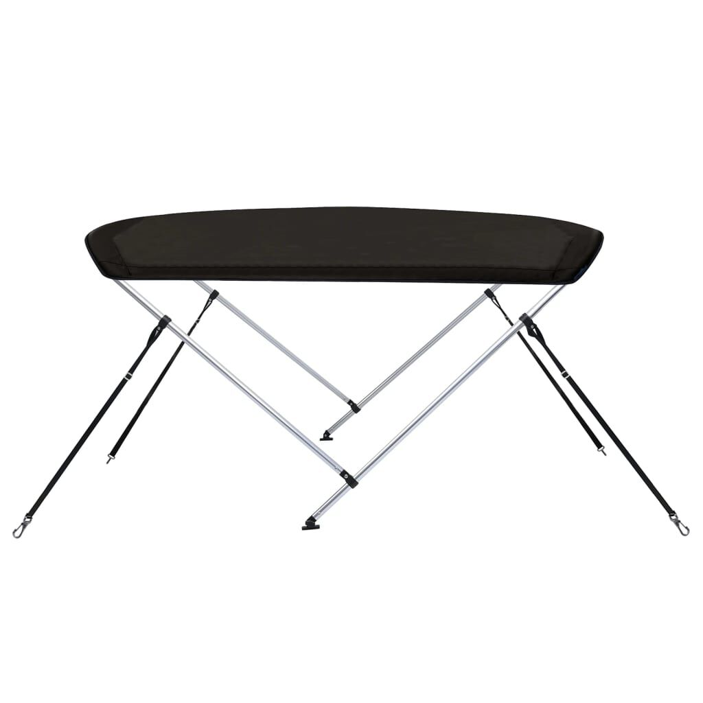 vidaXL Τέντα Σκάφους με 2 Αψίδες Μαύρη 150x120x110 εκ.