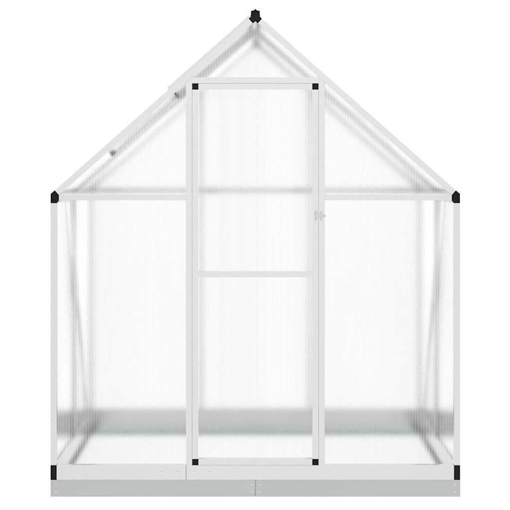 vidaXL Θερμοκήπιο με Πλαίσιο Βάσης Ασημί 169x114x202 εκ. Αλουμίνιο