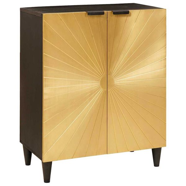 vidaXL Πλαϊνό γραφείο 3 pcs Μαύρο και Χρυσό 60 x 33 x 75 cm